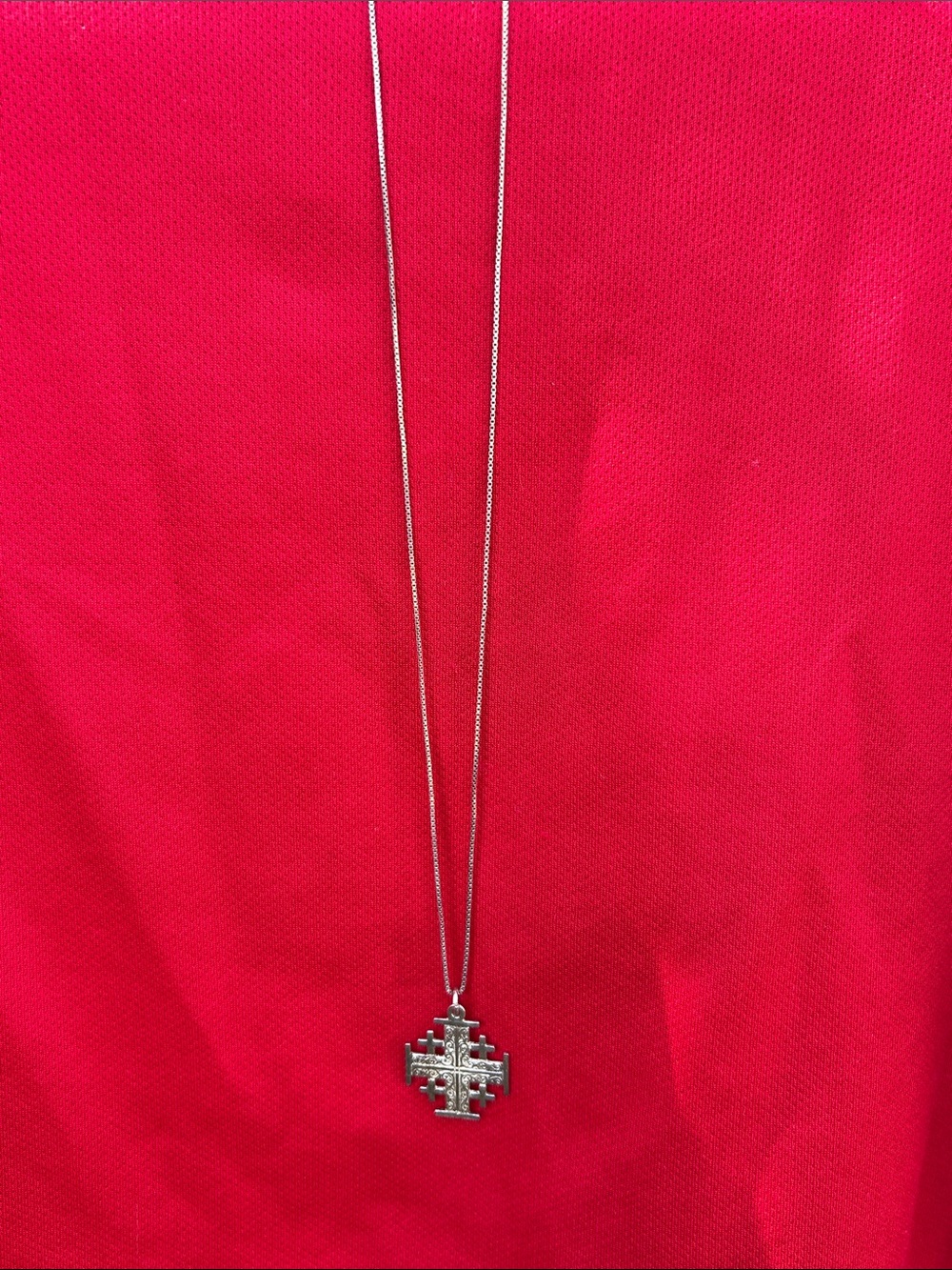 Jerusalem Sterling Silver Cross.